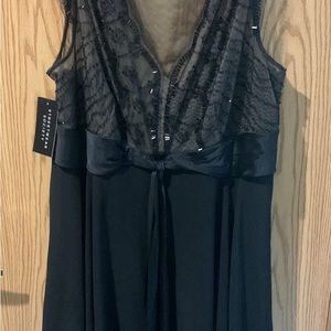 Beautiful, black, chiffon and sequence plus size dress